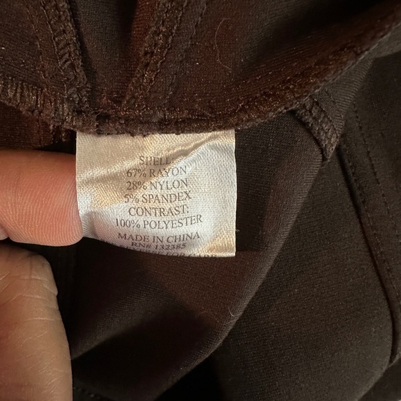 Love Token Pants Womens Small Brown Faux Suede Patch Knee Leggings - Picture 7 of 7